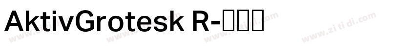 AktivGrotesk R字体转换